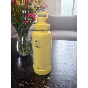 Takeya Actives Canary Yellow 32 Oz Insulated Stainless Steel Water Bottle NWOT